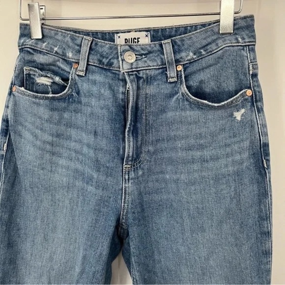 PAIGE 25x28 Sarah Slim high rise straight distructed capulet 0644 - Picture 4 of 12